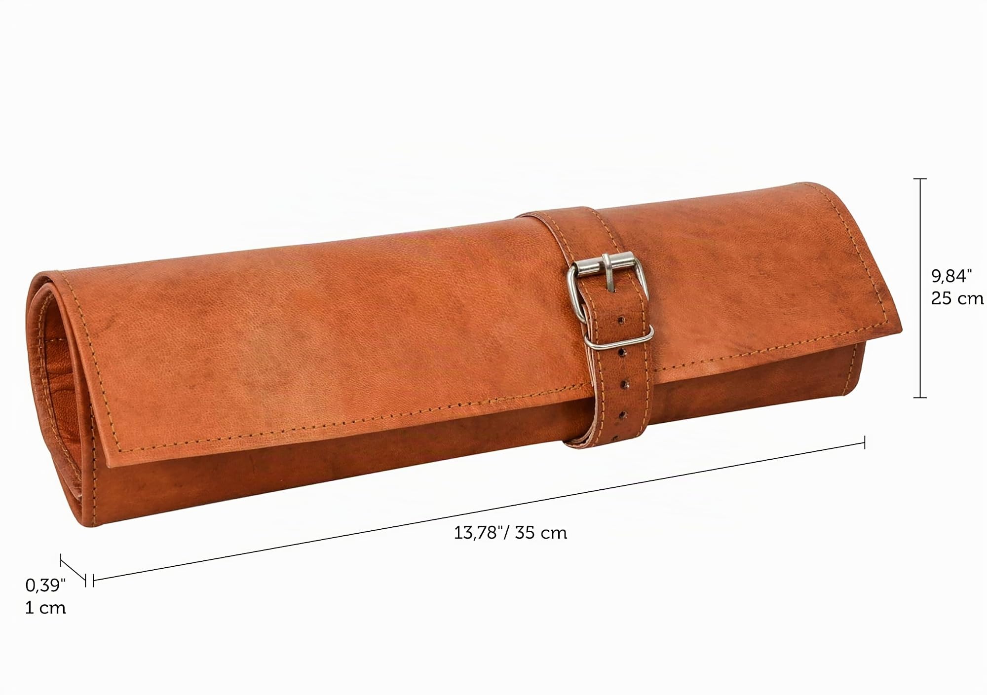 Gusti Cuero nature "Jace" Bolso para Herramientas Estuche Plegable Utensilios Instrumentos Costura Pintura Vintage Retro Piel Auténtica A121b