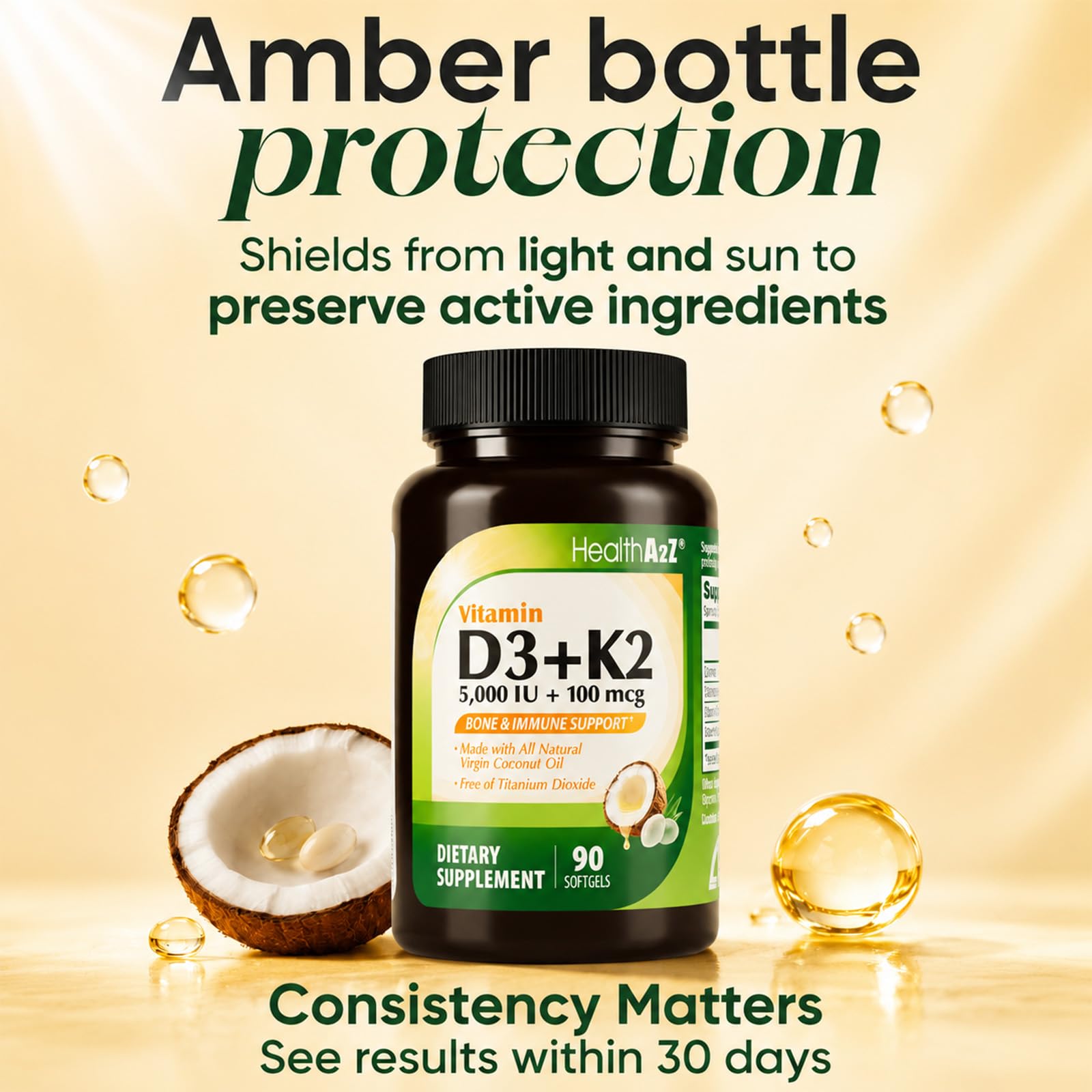 HealthA2Z® Vitamin D3 + K2 (MK-7) (5000 IU (90 Counts)) — Amazon image 6
