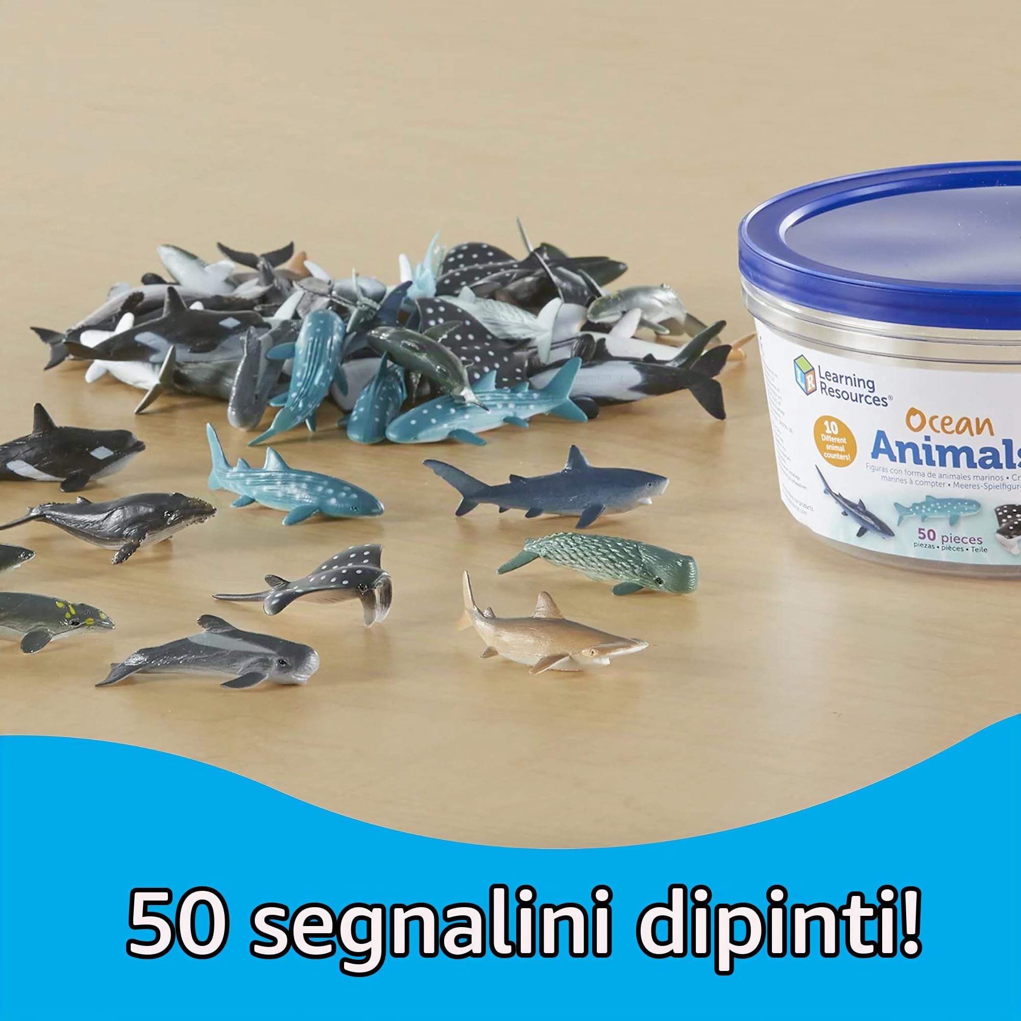 Learning Resources Figurine a forma di animali marini (set da 50)