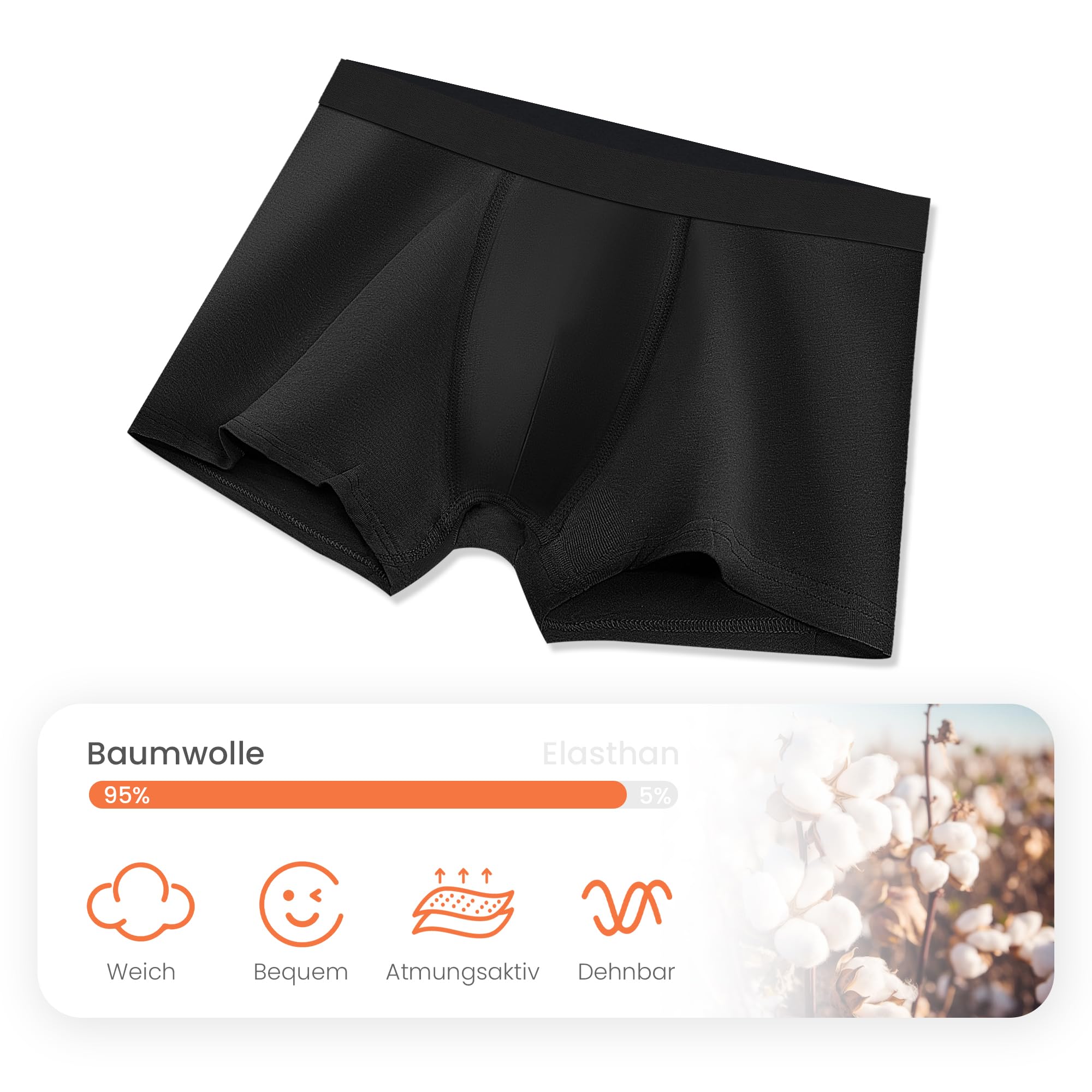 Desanlapi Confezione da 10 Boxer da Bambino in Cotone Nero 134-140 | Biancheria Intima Giovanile, Boxer per Ragazzi, Comodi Elastiche e Traspiranti