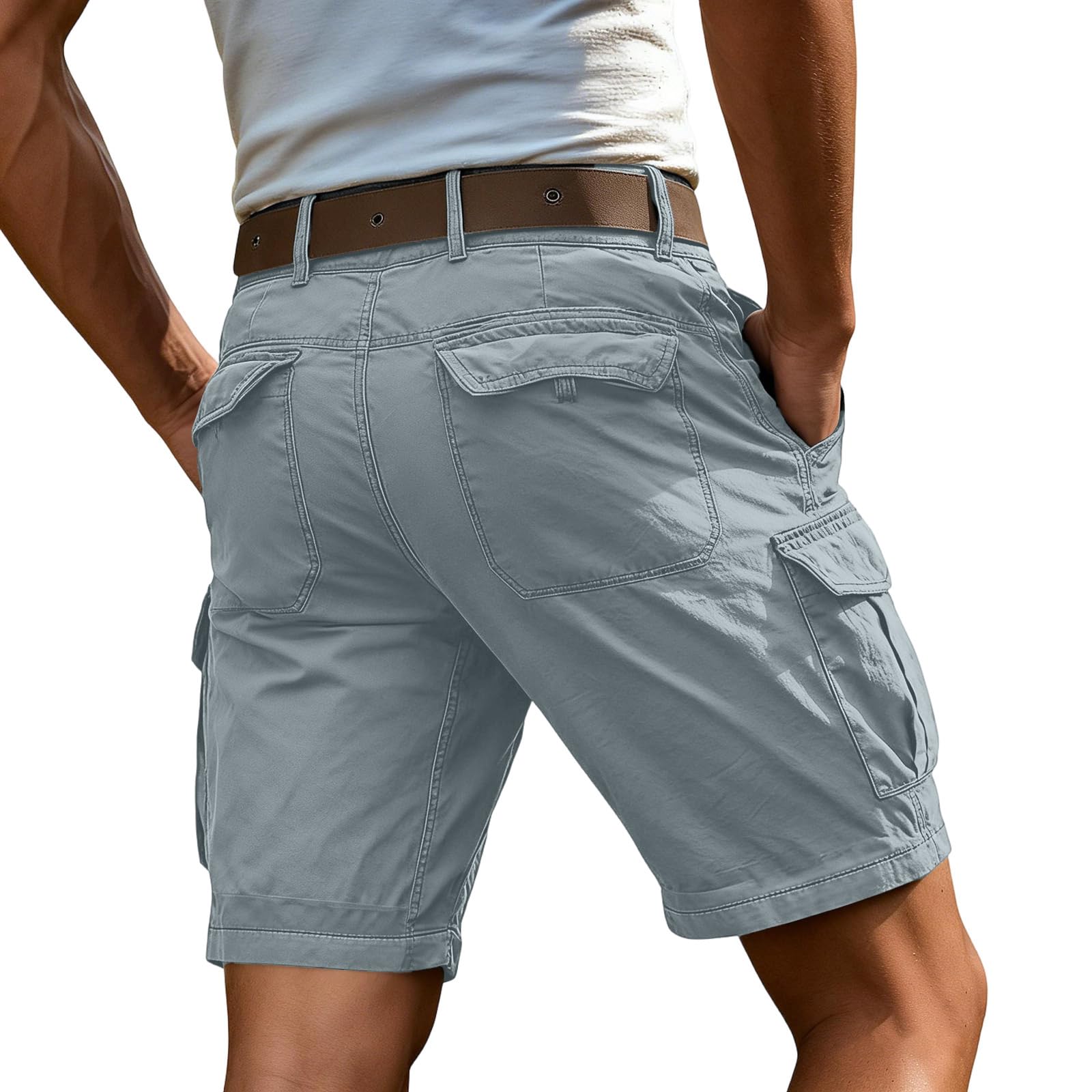Bermudas Hombre Verano Montaña Casual Bolsillos Bermudas Senderismo Multibolsillos Trekking