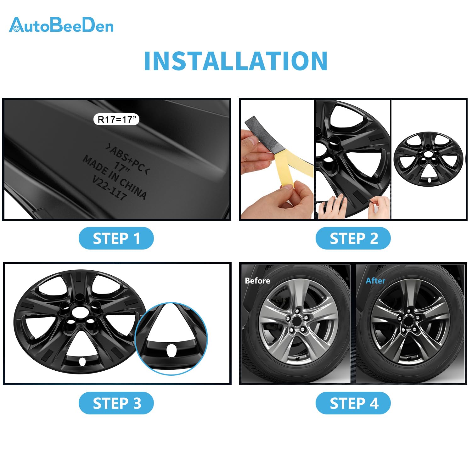 Amazon.co.jp: AutoBeeDen ホイールスキン 4個パック トヨタ RAV4