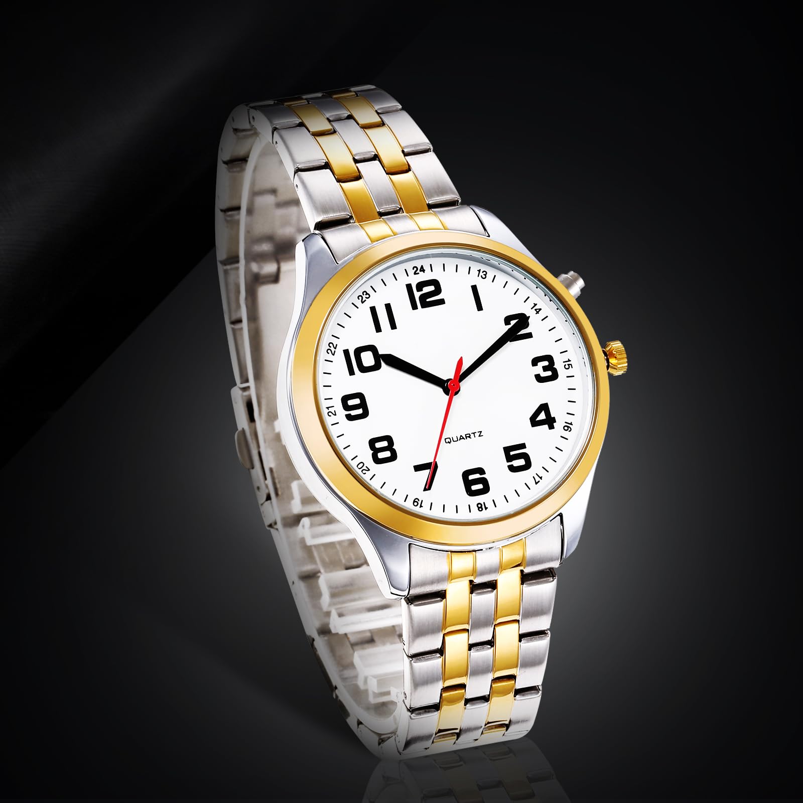 Montre Parlante Français - Annonce l'Heure, la Date et l'Alarme - Pour Personnes d'Âge Moyen, Âgées et Malvoyantes