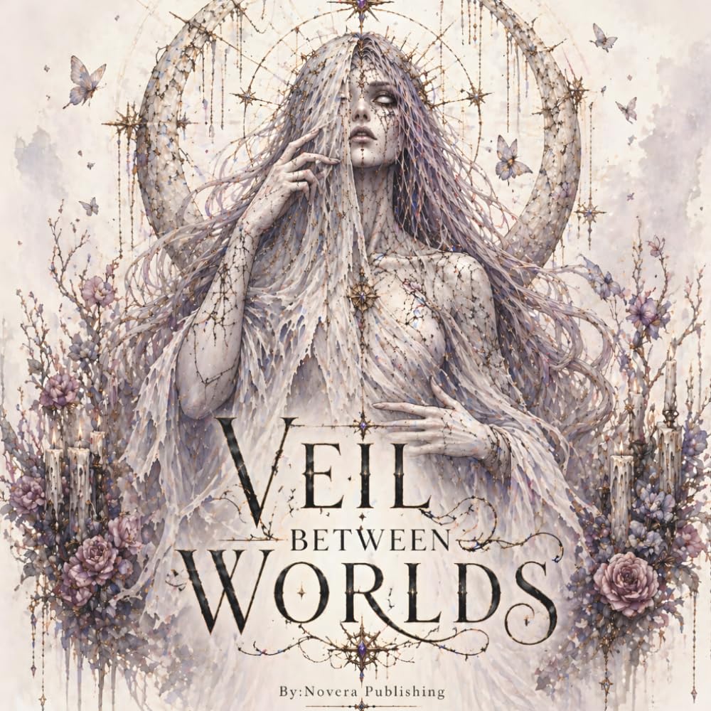 Veil Between Worlds: A Dark Gothic Coloring Book for Adults Filled with Horror, Dark Fantasy, Eerie Spirits, Witchy Aesthetic, and Supernatural Art