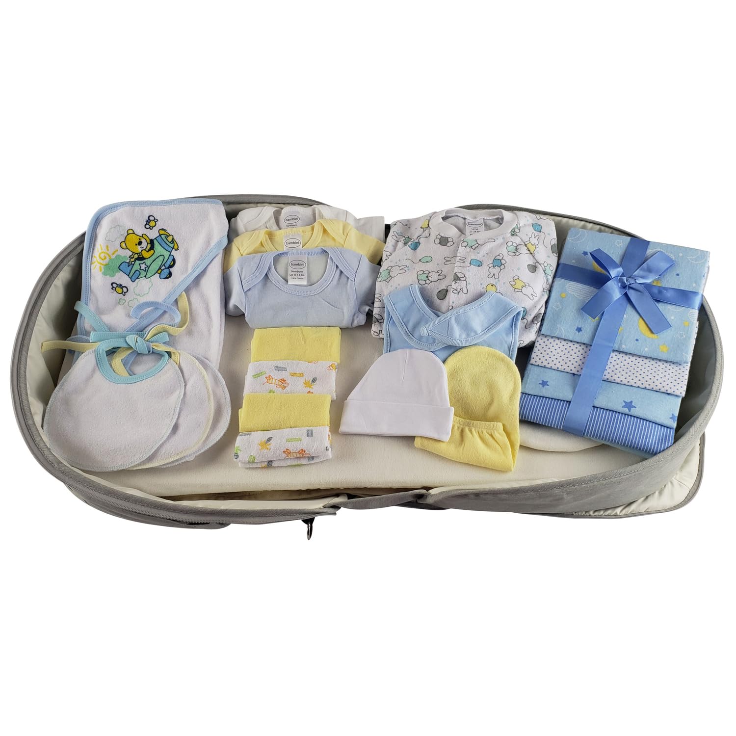 Bambini Boys 20 pc Baby Clothing Starter Set with Diaper Bag