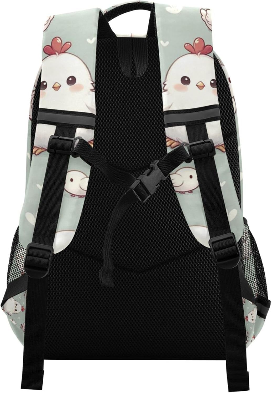 ALAZA Cute Chicken Backpack Girls Kids Backpacks Boys School Bookbag Farm 3rd 4th 5th Grade Casual Daypack Laptop Shoulder Bag with Chest Strap