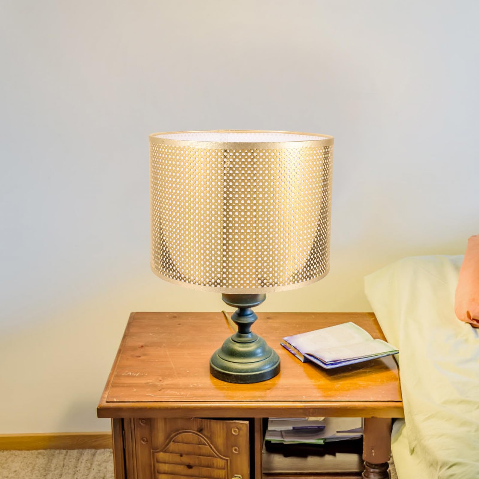 Alipis Paralume da Tavolo Moderno E27 Paralume a Tamburo Ø25 CM X 18 CM Sostituzione per Lampade da Comodino e Lampade da Tavolo per Soggiorno e Camera da Letto