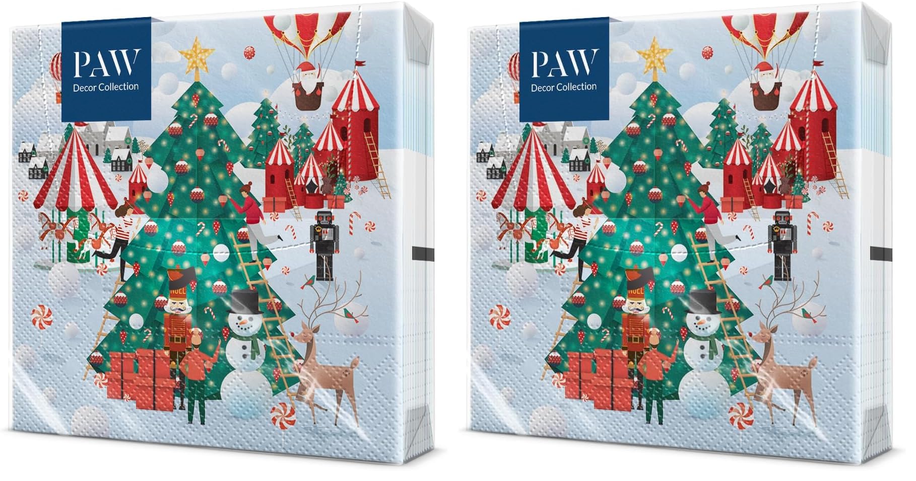 PAW - Servilletas de Papel 3 Capas (33 x 33 cm) | 20 Unidades | Servilletas de Navidad con motivos invernales y navideños | Ideales para la mesa festiva | Color: Christmas Atmosphere — view 36
