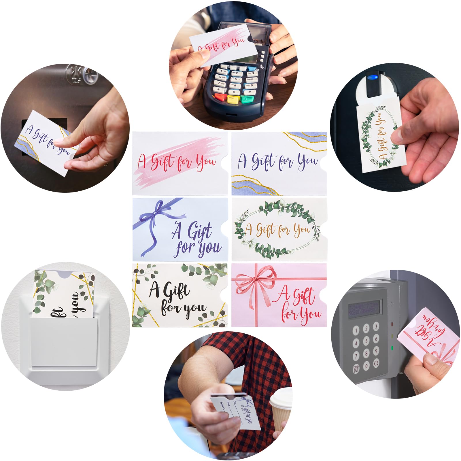 300 Pack Card Sleeves Credit Card Protector Hotel Key Card Holders Mini Business Card Envelopes