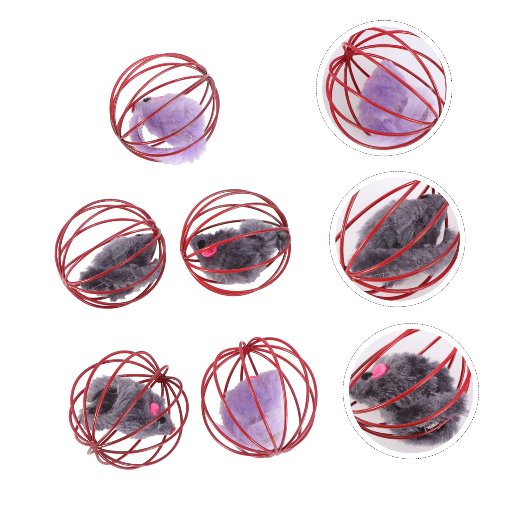 Kisangel 15piezas Juguetes para Gatos De Ratón Interactivas Estimulación De Instintos Naturales Color Aleatorio Juguetes para Mascotas