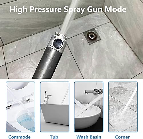 Miniatura 5 de Cabezal de ducha filtrado con mano, 3 modos de pulverización Juego de cabezal de ducha de alta presión de ahorro de agua con manguera de 59