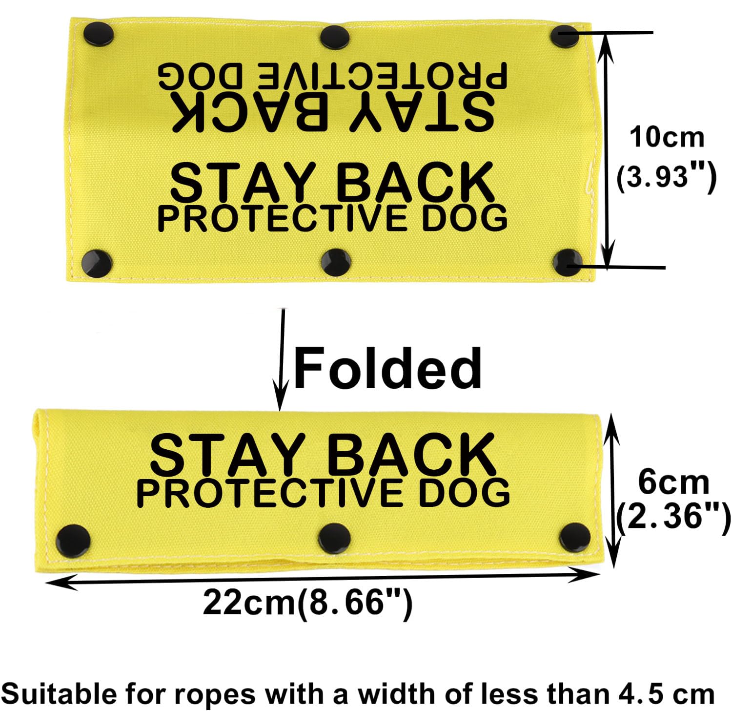 Protective Dog-YE Sleeve - Funny Dog Leash Wrap with ID Patch Tag, Stay Back Protective, Pet Birthday Gift