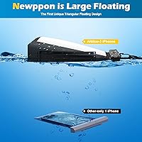 Vista 4 de Paquete de 4 bolsas flotantes impermeables para teléfono, protector flotante transparente con cordón, funda universal grande flotante a prueba