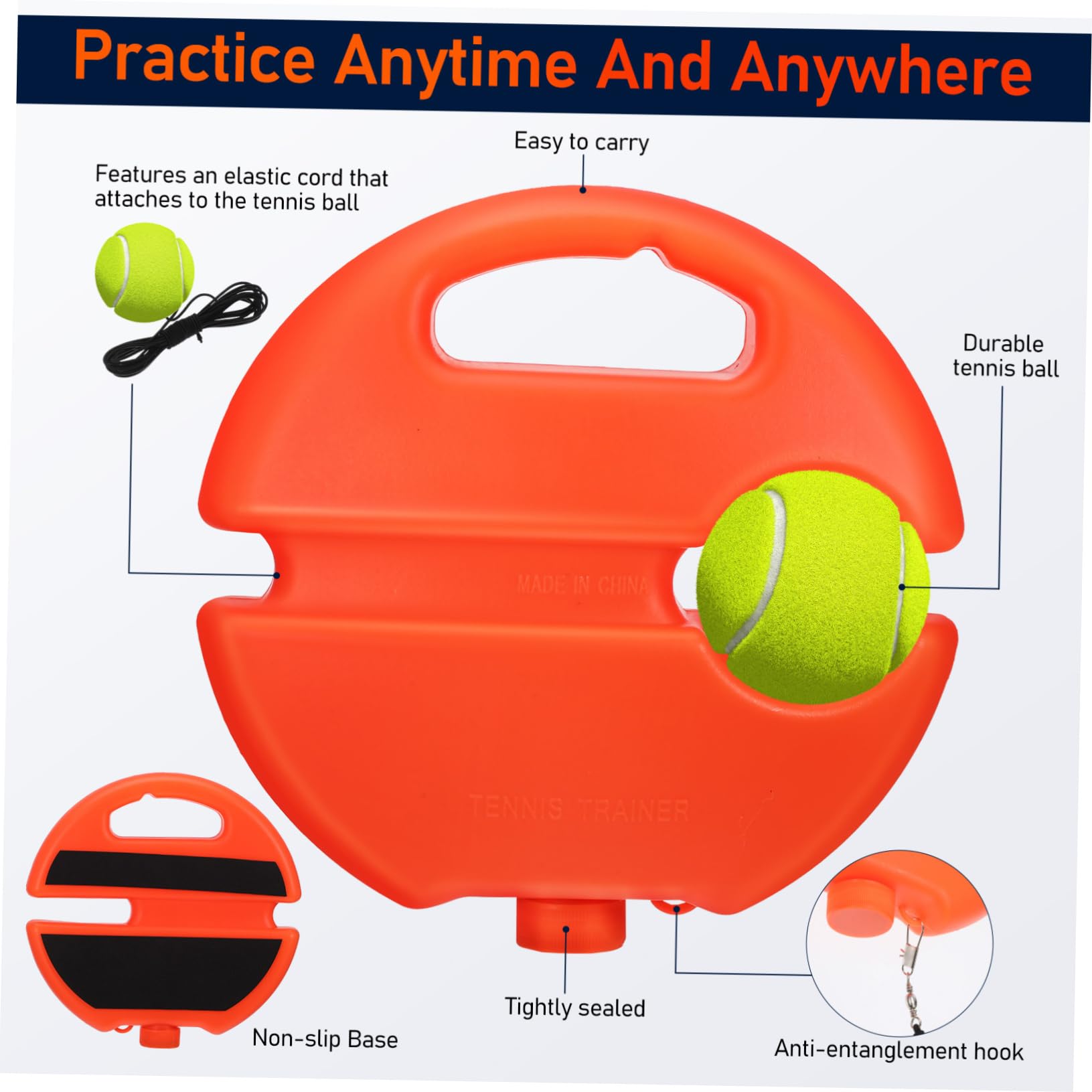 Elastica Allenatore Base di Corda Rimbalzo per Tennis