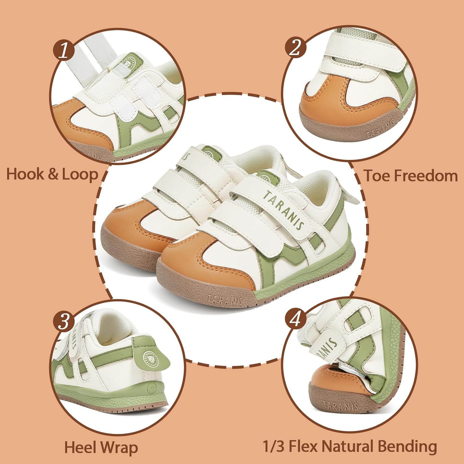 TARANIS Toddler Walking Shoes Wide Running Kids Sneakers Tennis Athletic Sport Shoes - Image 5