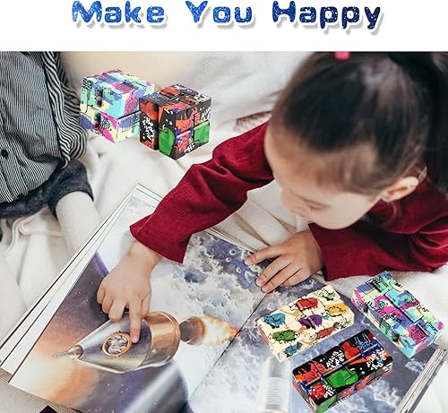 Miniatura 7 de 12 cubos infinitos, juguetes sensoriales para niños y adultos, mini juguetes geniales para aliviar el estrés y la ansiedad. Regalo de cubo de dedo