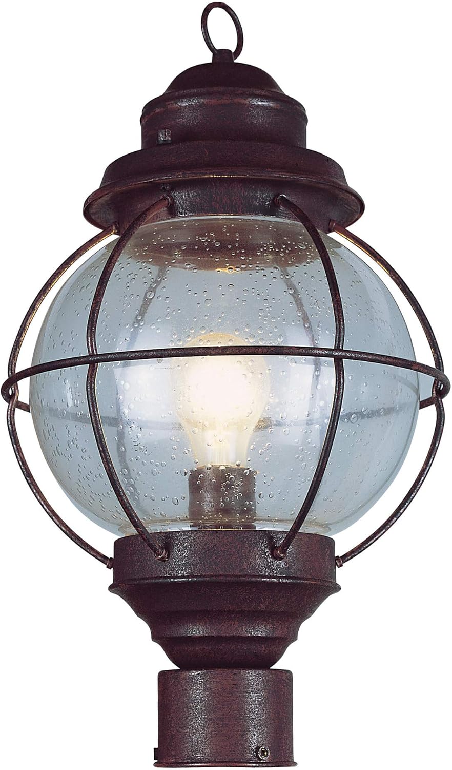 Trans Globe Lighting TG69902 RBZ Catalina Collection 15 Inch One Light Outdoor Lantern Post Mount Head I in a Rustic Bronze Finish I Traditional Style Light Fixture I