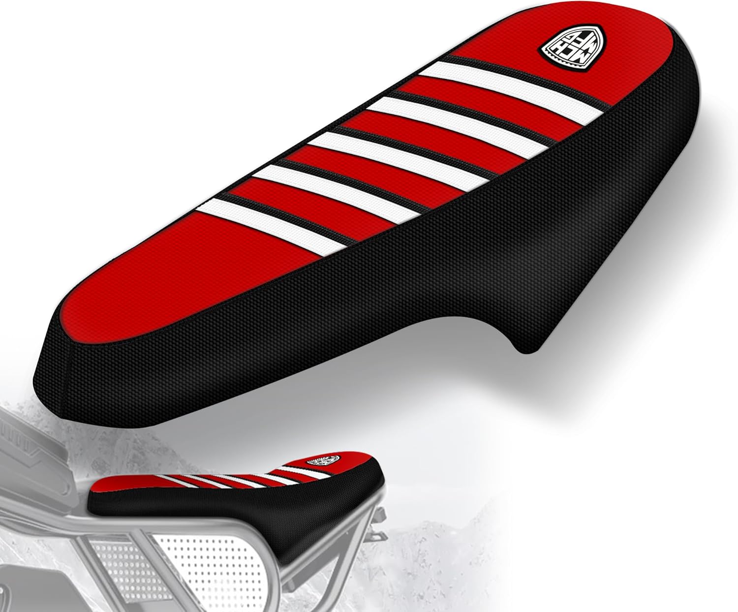 E-Bike Seat Cover Compatible with Ridstar Q20 Motorcycle Electric Bike Non-Slip Anti-UV Seat Covers (Red White Black)