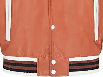 Infinity Leather Men's Leather Baseball Letterman Bomber Jacket