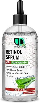Retinol Serum For Post Acne Marks, Formulated With Aleo Vera Gel, Brightening Serum & Pore Minimizer For Face, Post Acne Skin Barrier Repair, Non-Comedogenic 50ml Clear Dropper