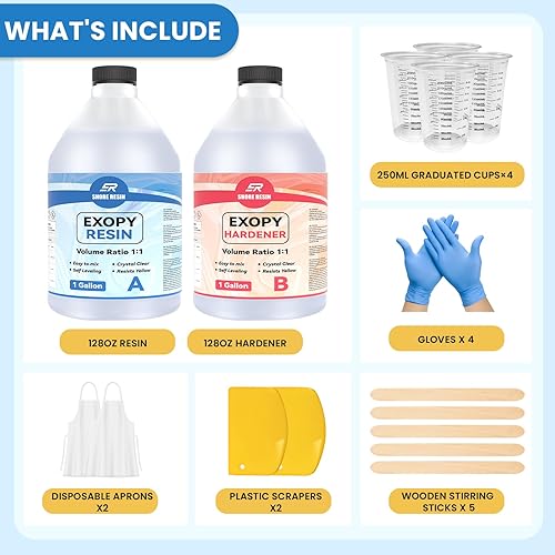 Miniatura 2 de Resina epoxi de 2 galones, epoxi transparente 11, 4 × resistente a los rayos UV, apta para alimentos, resina profesional para fundición de arte,