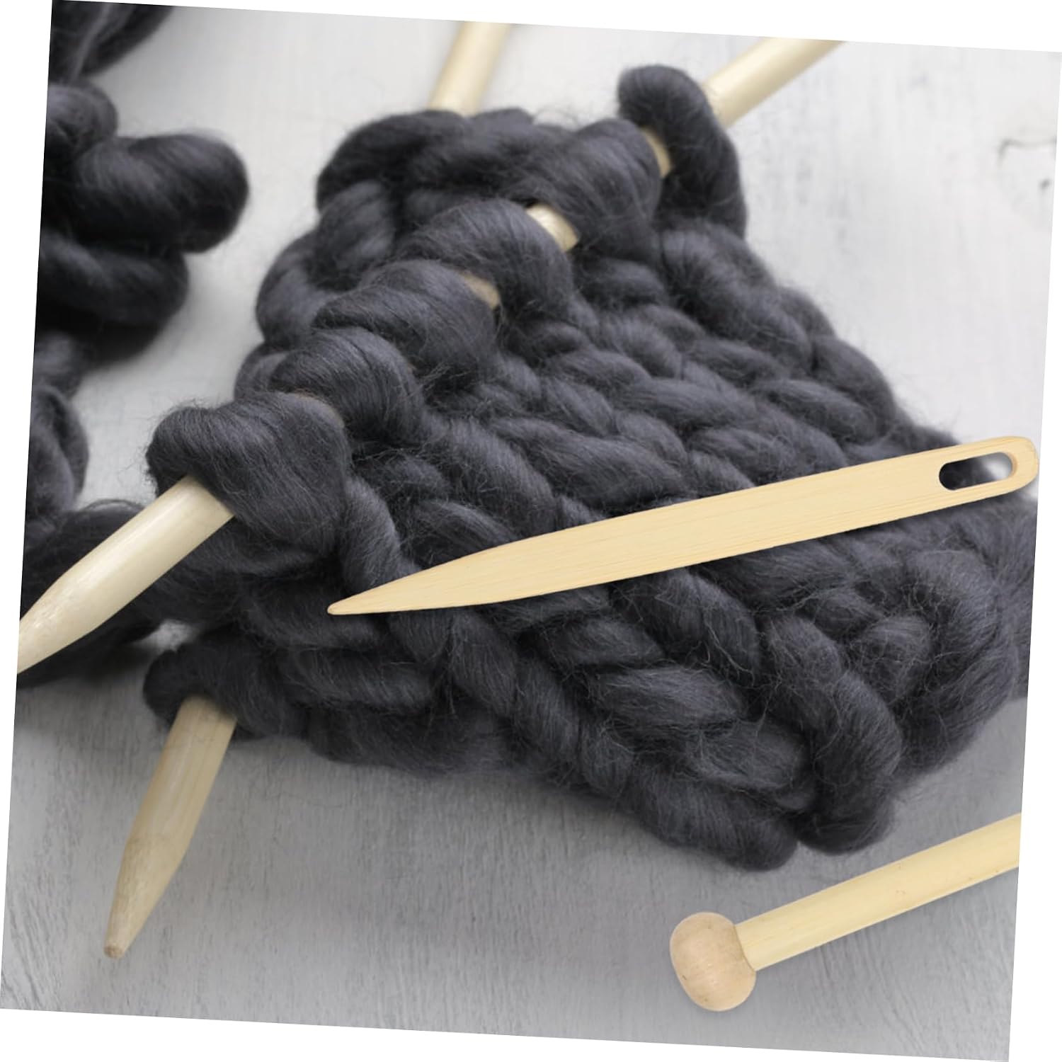 BELLIFFY Weaving Loom Tools Kit Hooks Wooden Needles Handmade Weaving Tools Hanging Rod for Coasters Scarves