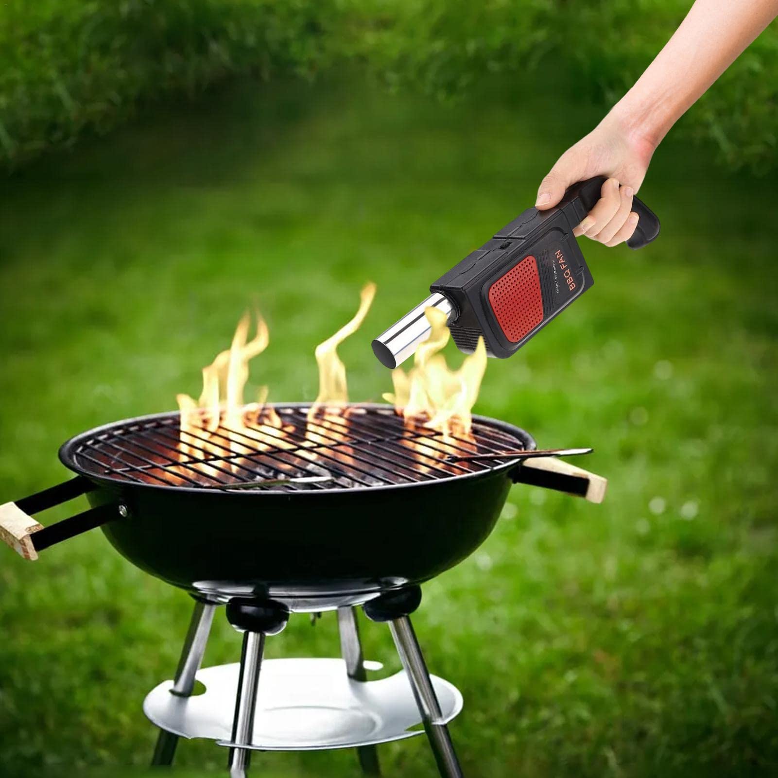 Set Di 4 Ventole Manuali Per Barbecue – Resistenti Al Calore, Portatili E Riutilizzabili – Ideali Per Campeggio, Picnic, Griglia E Cucina All'Aperto - 4