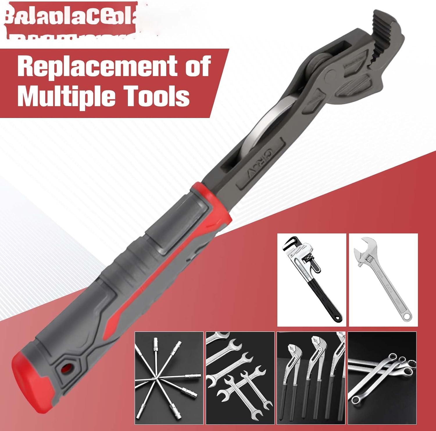 6-Inch Self-Adjusting Wrench, 7-15mm Multi-Function Locking Tool