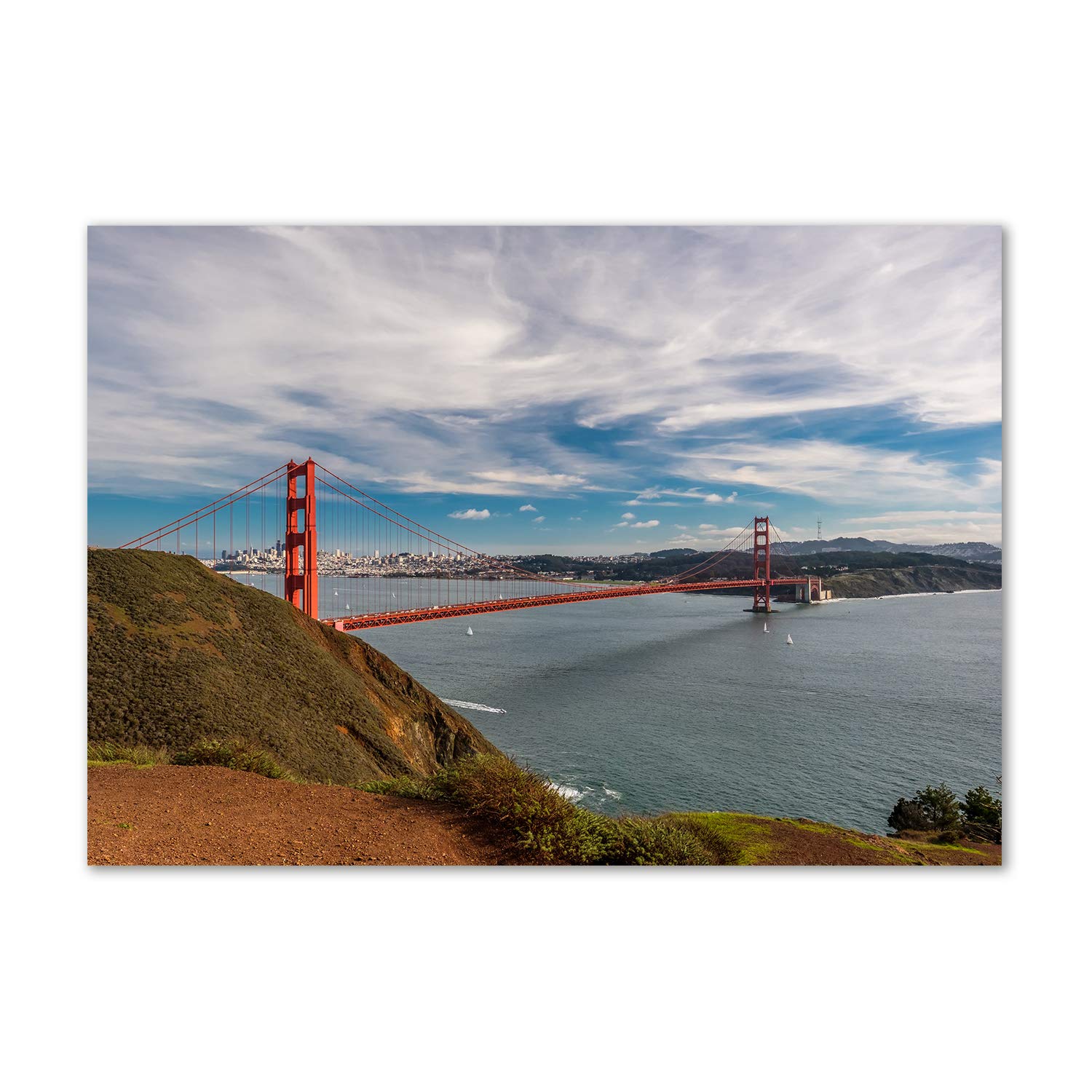 Image verre plastique San Francisco Tulup anti-reflet pour mur sombre