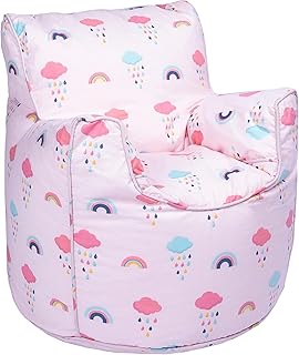 Ready Steady Bed Kids Toddler Armchair | Comfy Children Furniture | Soft Child Safe Seat Playroom Sofa | Ergonomically Designed Bean Bag Chair (Rainbow)