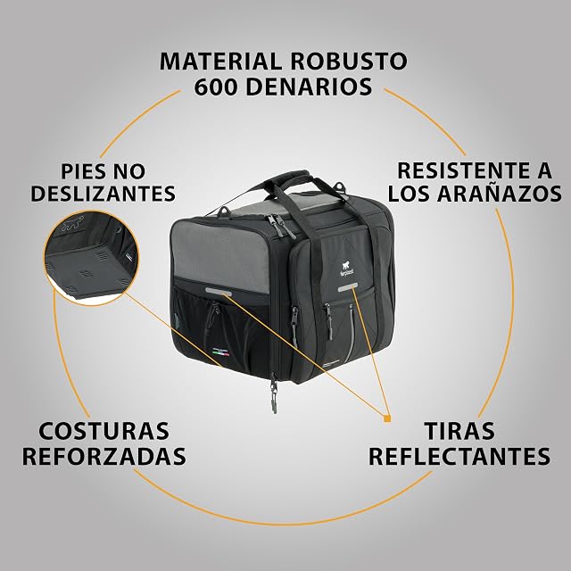 Foto 2 de 8 de Ferplast Transportín Gato Voyager Pro, Transportín Perro, Mochila para Gatos, Asas y Bandolera Regulables
