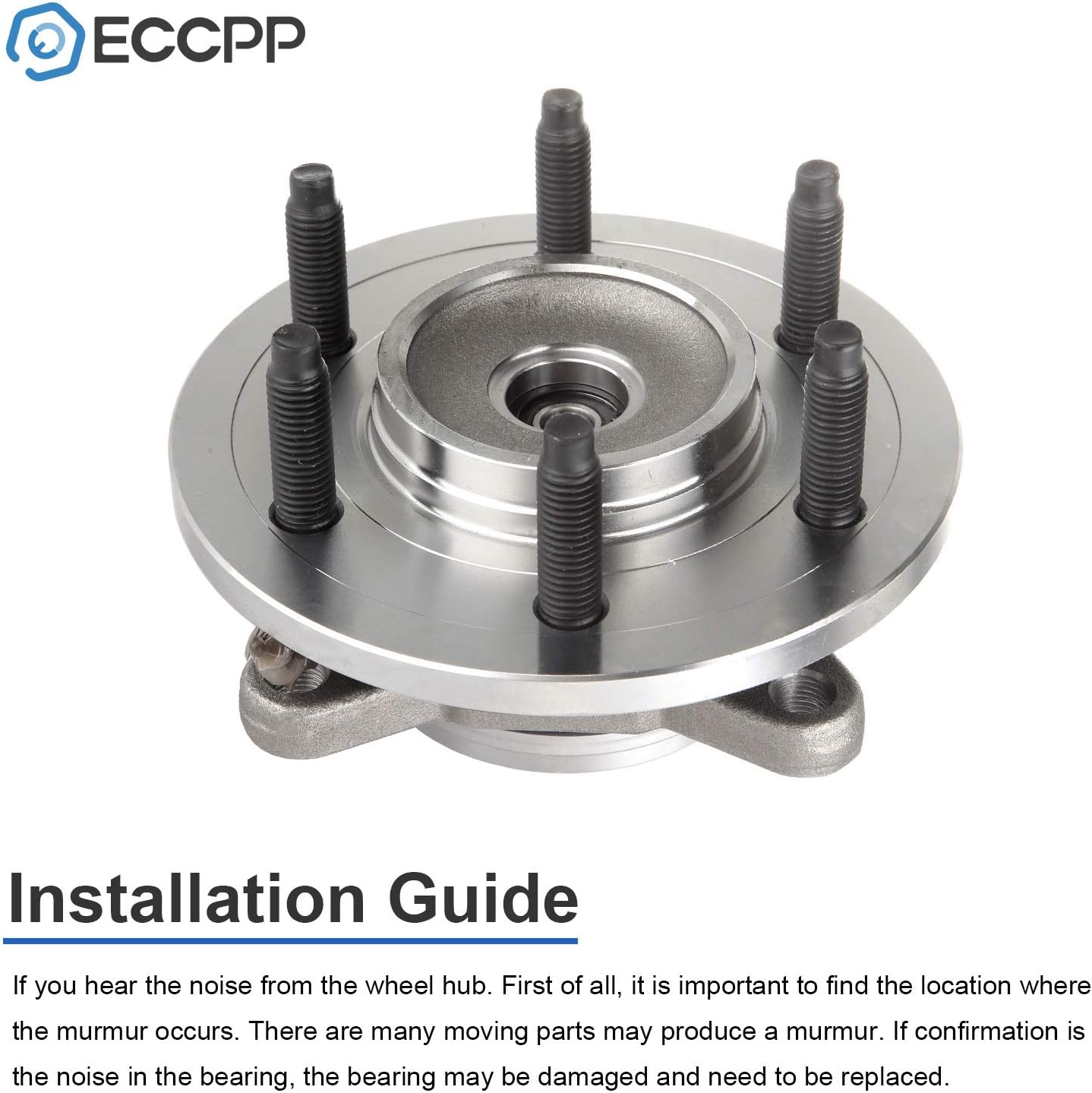 ECCPP Front Wheel Hub Bearing Assembly for 2004-2005 For Ford F-150 6 Lugs W/ABS Compatible with 515046 4WD
