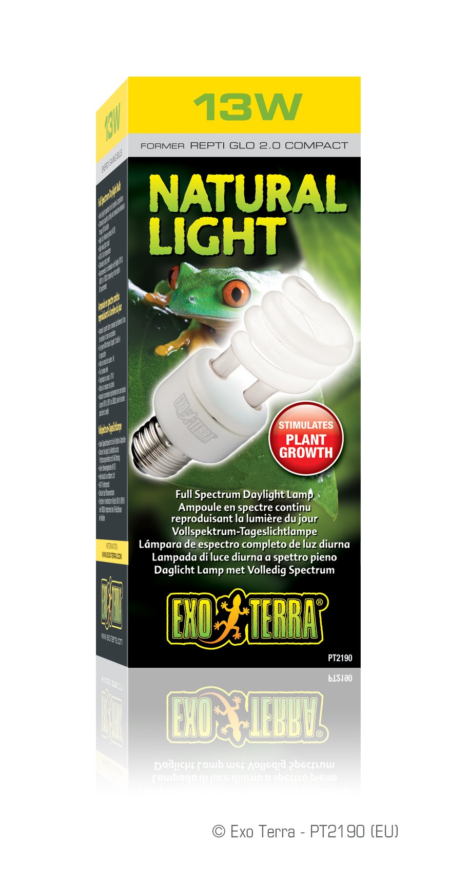 Exo Terra Compact Top Mini Terrarienabdeckung für Terrarien mit einer Breite von 30cm & Natural Light Vollspektrum-Tageslichtlampe für Reptilien und Amphibien 13W