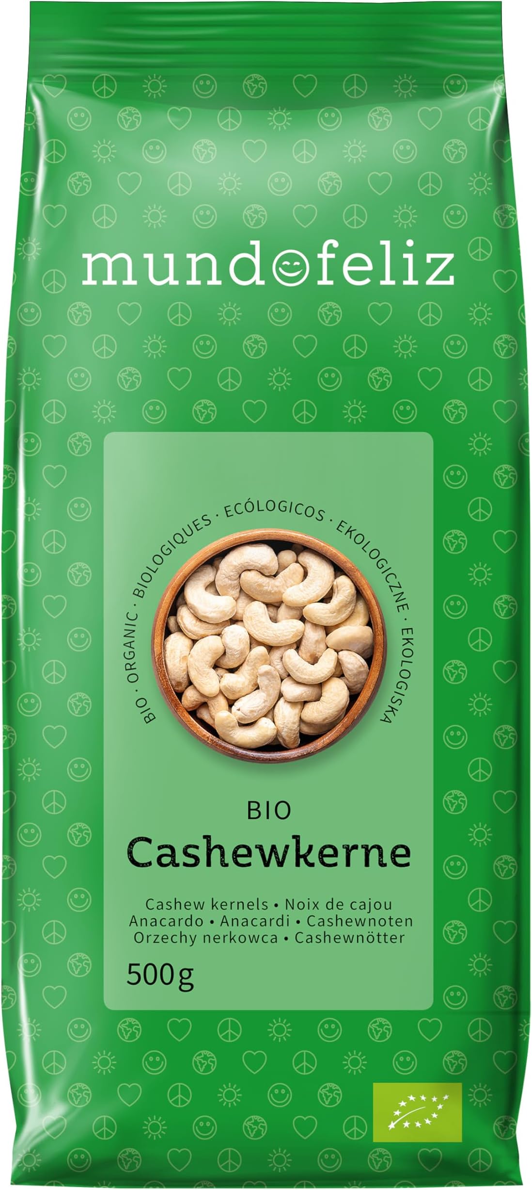Organic Whole Cashews 2 x 500 g