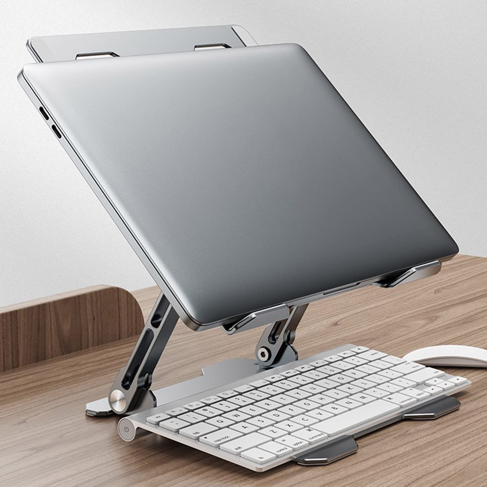Klappbarer Laptop-Ständer aus Aluminium, ergonomisch, leicht und stabil, Wärmeableitung, für Laptops mit einer Größe von 25,4 - 43,9 cm (10 - 17,3 Zoll)