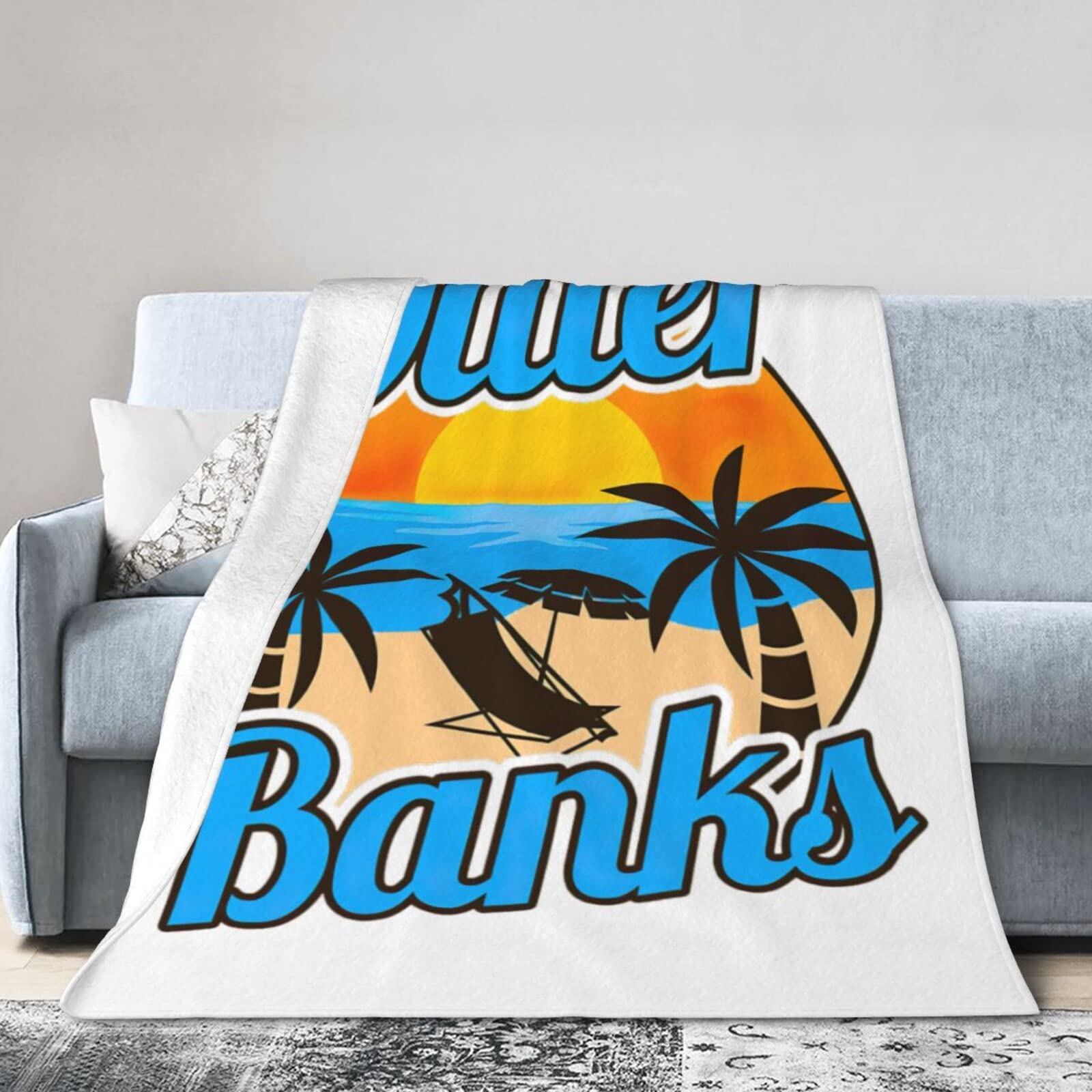 Amazon.com: Outer Banks Blanket 50x40 inches Ultra-Soft Warm Throw Blanket  Flannel Blanket for Bed Sofa Couch All Season Blanket for Adults Kids :  Home u0026 Kitchen