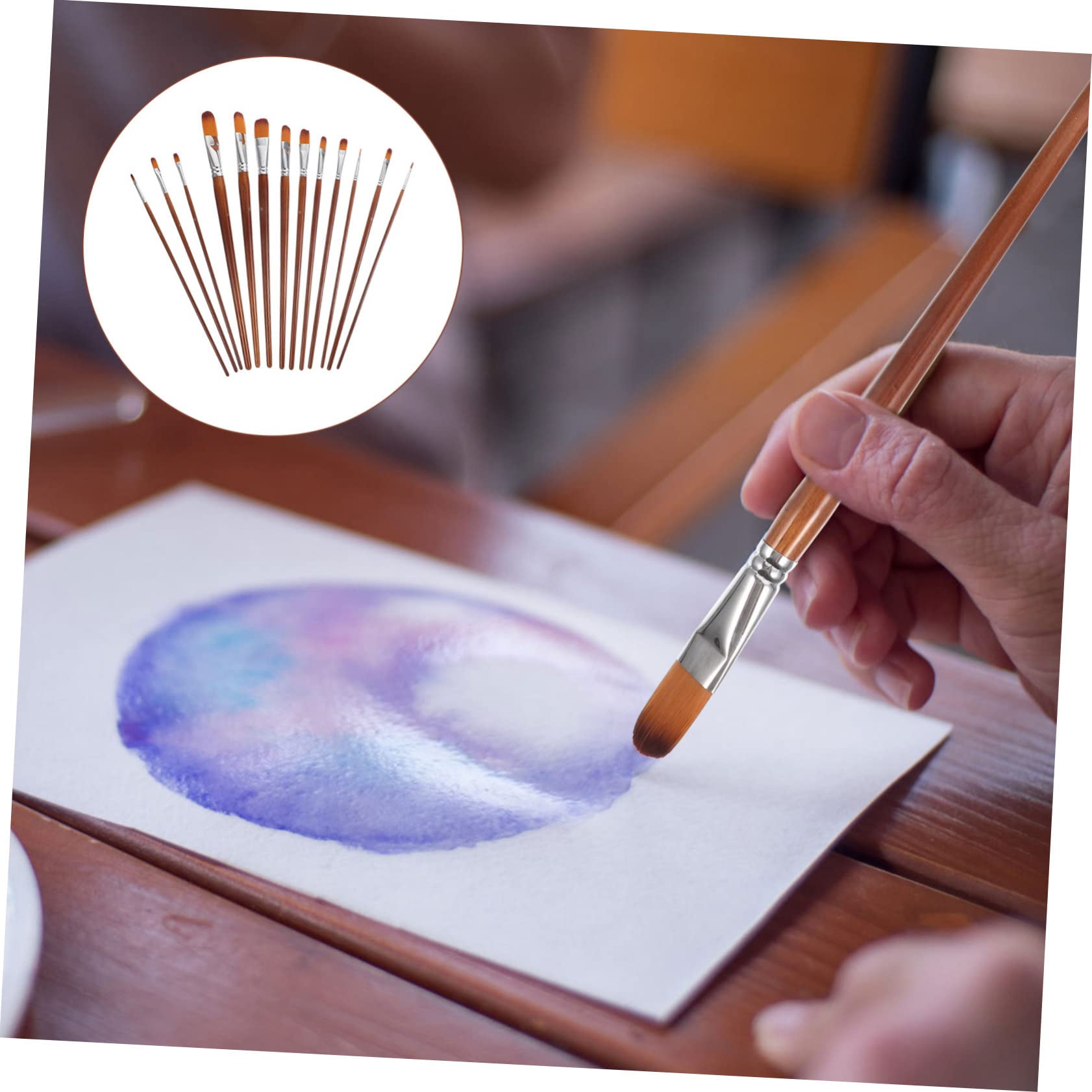 Operitacx 26stücke Teiliges Nylon-pinselset Für Malerei Vielseitige Kunstmalpinsel Für Aquarell Und Ölmalerei Für Schüler Und Künstler