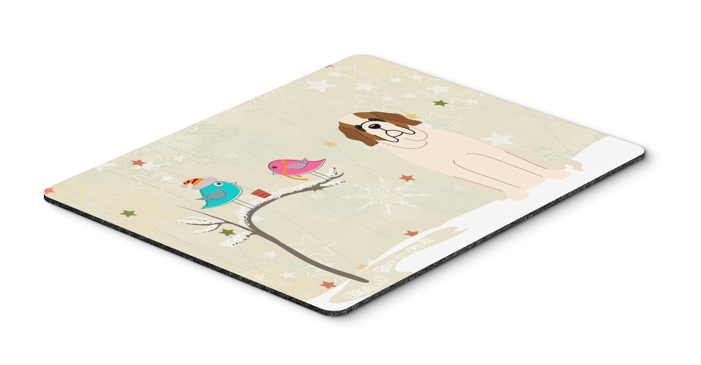 Caroline's Treasures Christmas Presents, Saint Bernard Mouse Pad, Multicolor, 7.75x9.25 (BB2507MP)