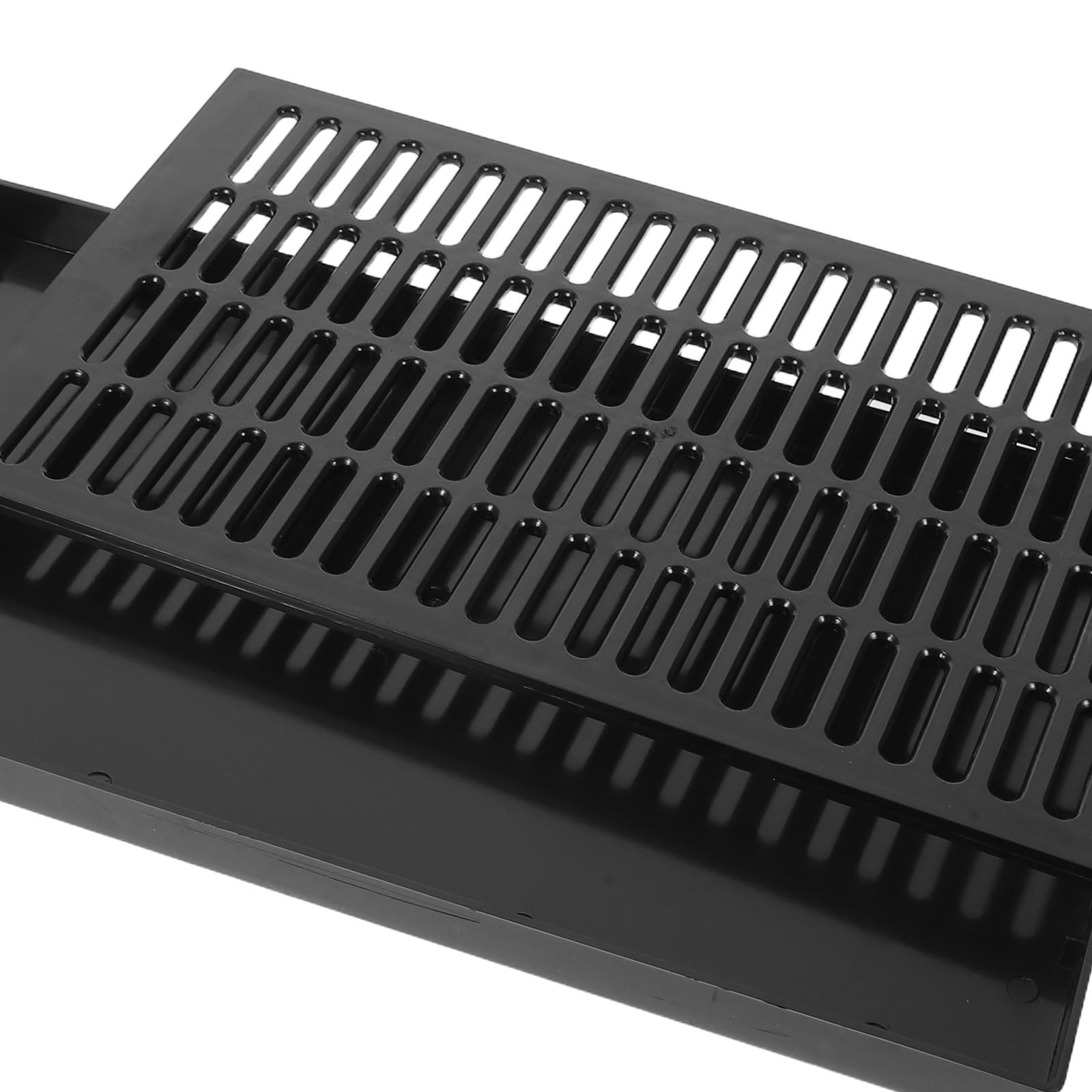 Bac Récupérateur de Gouttes Construction Robuste et Résistante en Plastique Noir Forme Rectangulaire Moderne pour Tireuse à Bière Accessoire pour Bar à Domicile
