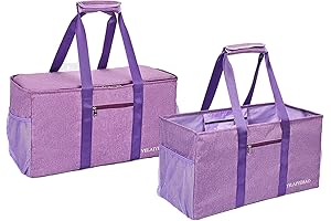 Foldable Collapsible Collapsible Fabric Storage Bins Utility Tote Bag 2 Large
