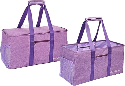 YELAIYEHAO 2 bolsas de mano grandes para uso general, bolsa de asas plegable plegable