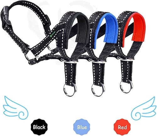 Miniatura 5 de Cuello halter para cabeza de perro con correa de seguridad reflectante para evitar tirones, collar de cabeza de perro para perros pequeños, medianos