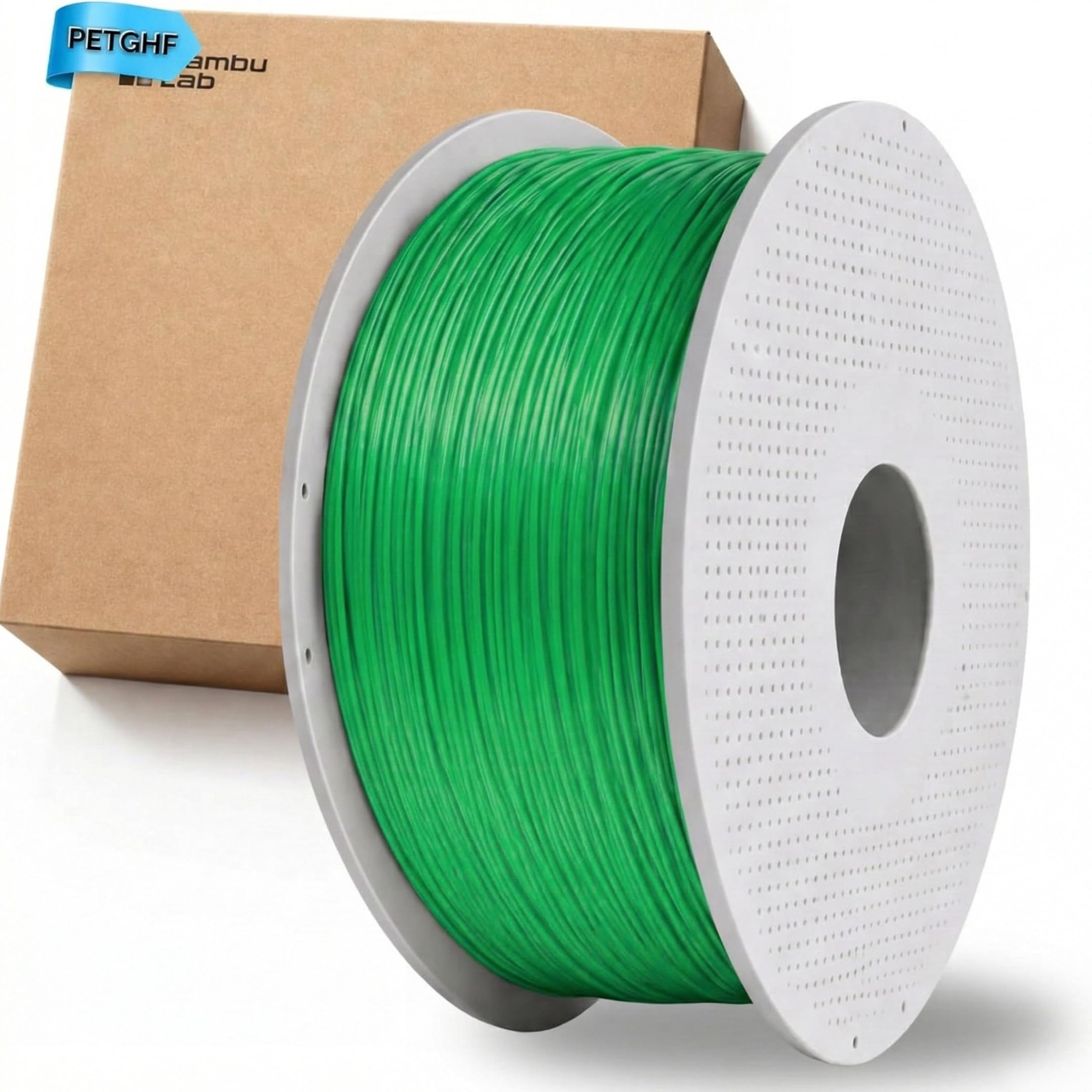 PETG HF originale con chip RFID per Bambu Lab con bobina vuota per Bambulab AMS P1S P2S P1P X1C H2D H2C H2S, rotolo di accessori PET-G High Flow per stampante 3D (verde (33500)