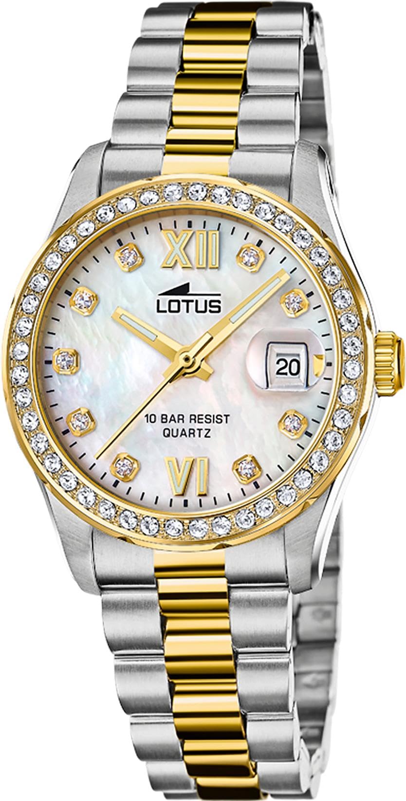 LOTUS Orologio Donna Analogico in Acciaio Inossidabile 316l Multi | Movimento al Quarzo, Vetro Minerale ad Alta Resistenza, Impermeabile 10 ATM, Calendario 18978/1, Freedom Collection
