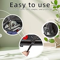 Vista 5 de Flylin Funda para silla de ruedas, 600D Oxford impermeable, negro, 44.1 x 22.8 x 38 pulgadas