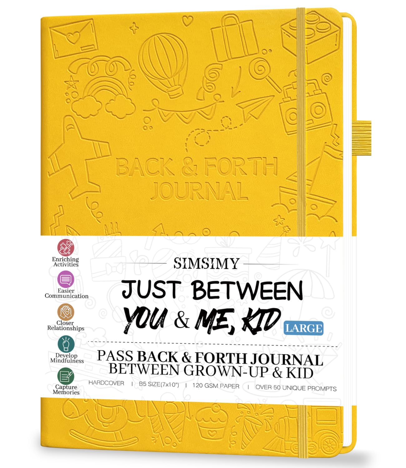 Just Between You and Me Kid Journal - A Back & Forth Journal for Grown-Up & Kid / Parent & Child to Strengthen Bond, Build Communication, and Share Memories, Interactive Writing Prompts for Kids & Adults, Gift for Girls Boys, 7