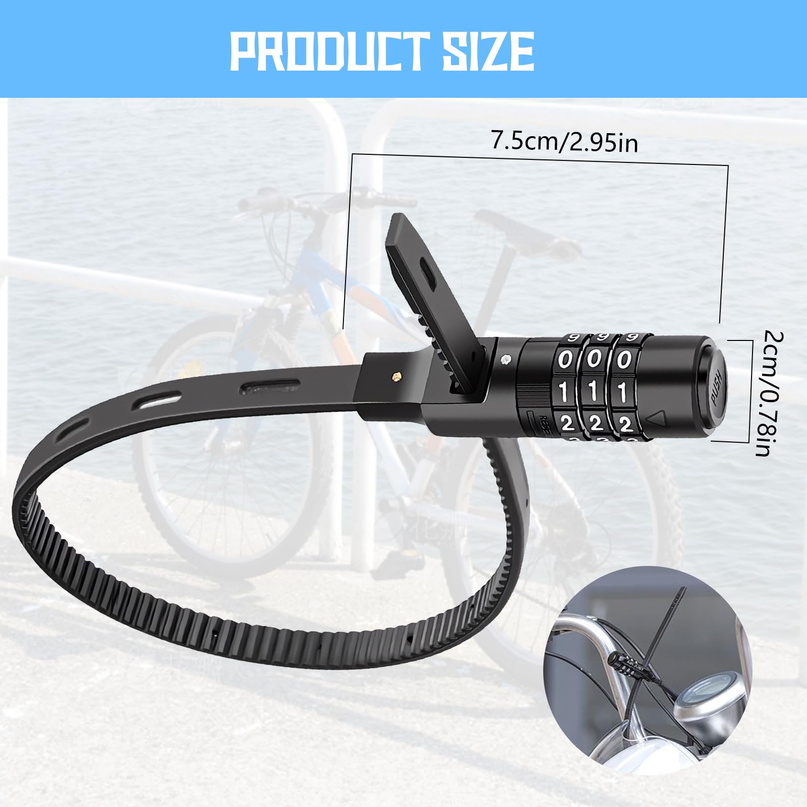 Samok Kabelschloss Mit Code - Sicherheit Für Scooter & Fahrrad