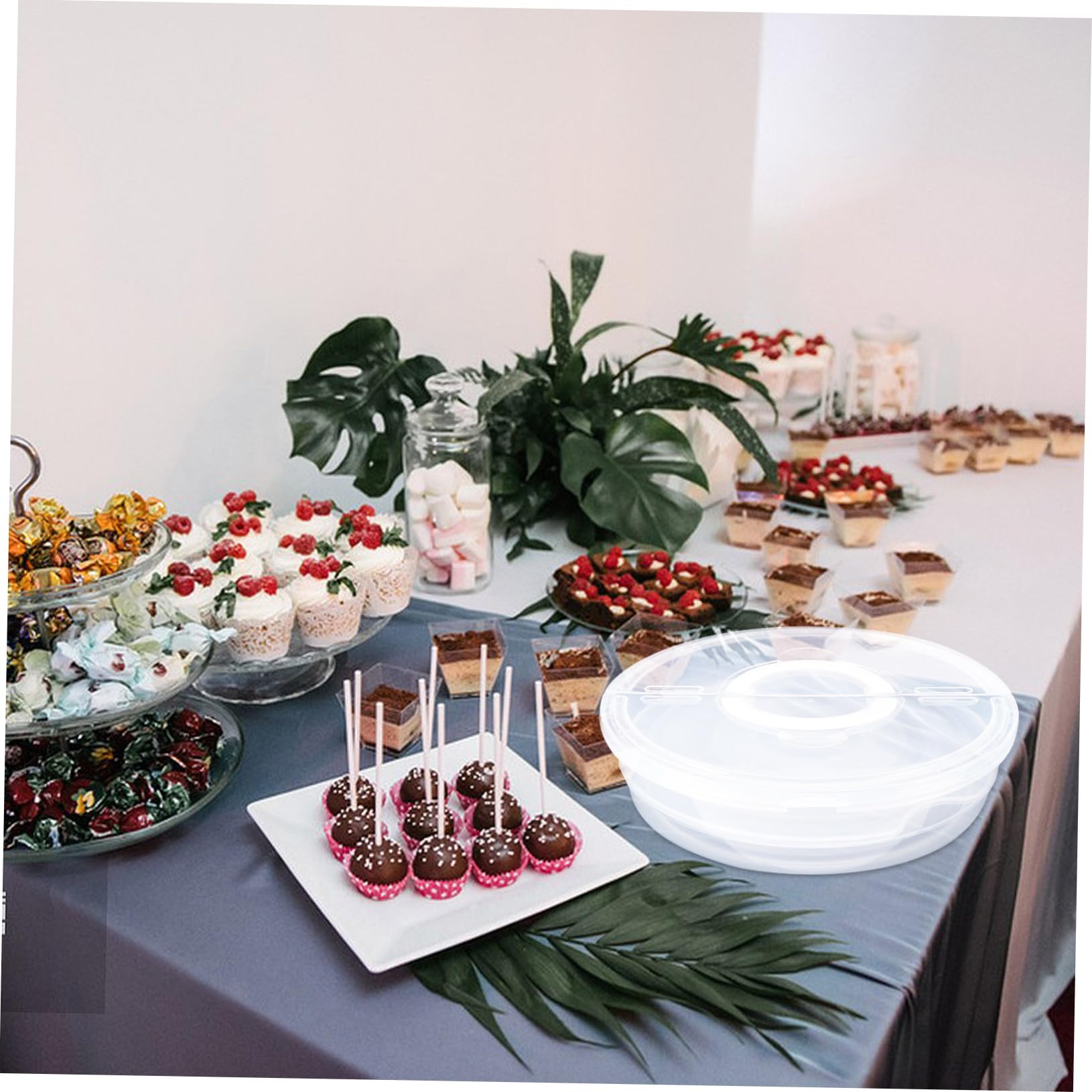 2kawałki Przezroczyste Pojemniki Do Przechowywania Żywności z Pokrywkami i Uchwytami Ciasta Tortille Pastry i Pozostałości Pizzy Do Lodówki Estetyczny Design