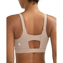 RUNNING GIRL Sports Bra for Women High Support, Molded Cup Supportive High Impact Sports Bras with Sewn in Pads