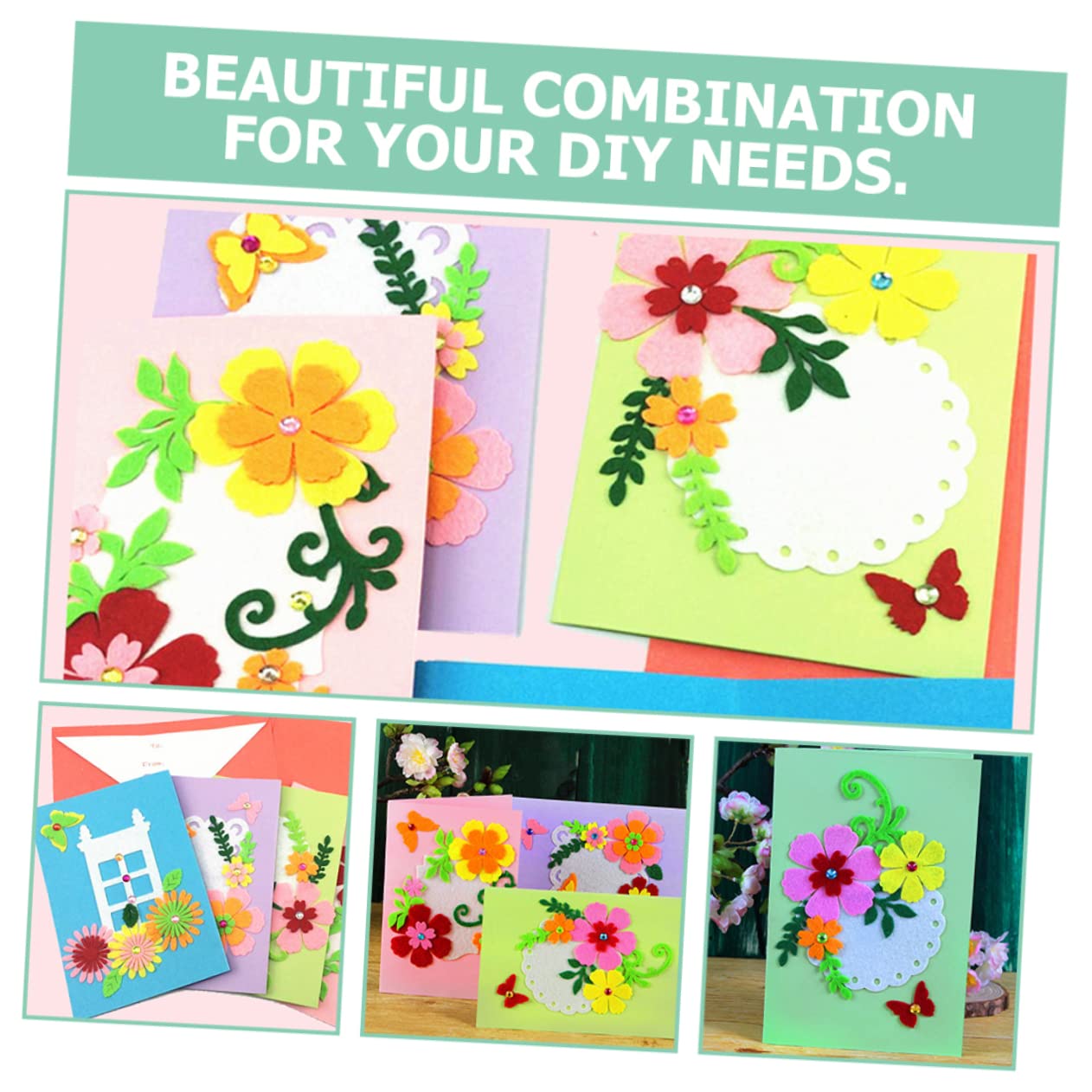 LALAFINA Children Hand Made Toys 6pcs Cards Diy Material Craft Supplies for Kids Perfect for Parent-child Interaction Random Style